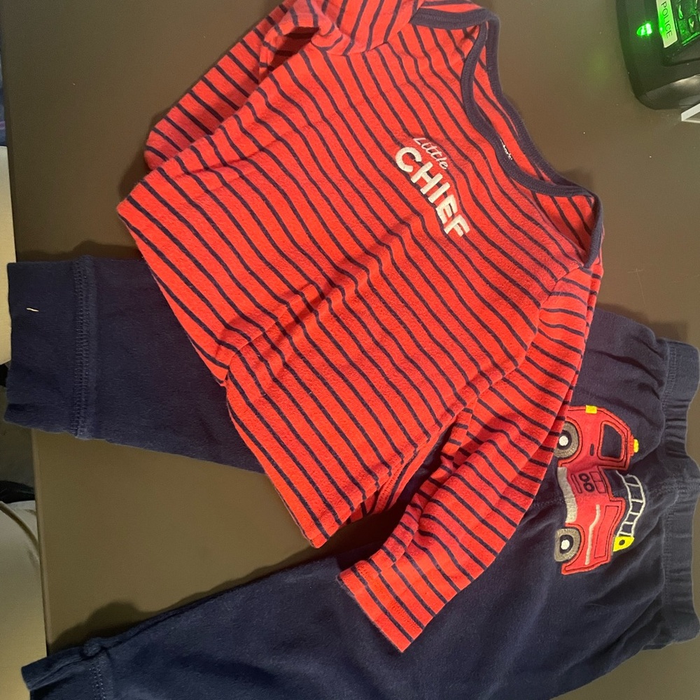 24 months fire truck 2 piece outfit